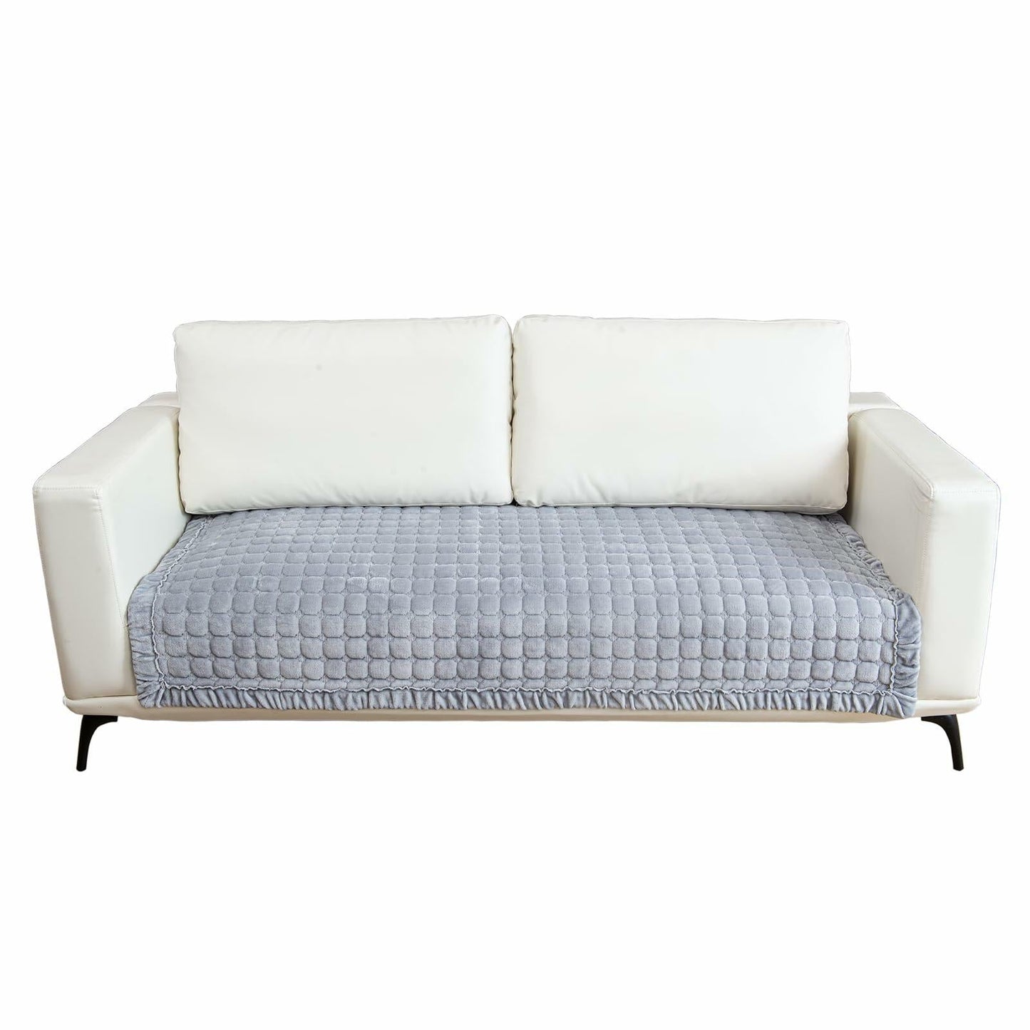 TAOMOCASTL Velvet Sectional Couch Cover Non Slip Sofa Protector Gray 36x36