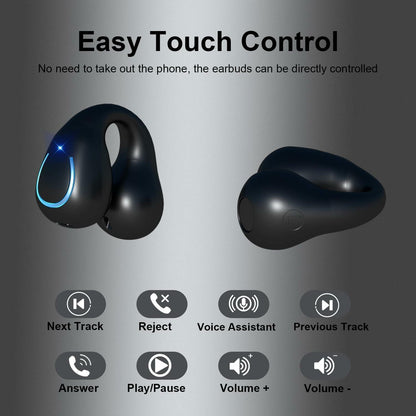 Wireless Bluetooth Bone Conduction Headphones 60H LED Display Waterproof