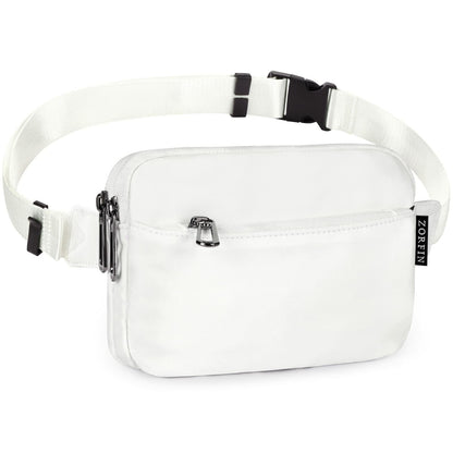 ZORFIN Fanny Pack Crossbody Belt Bag Adjustable Strap Camo Black One Size