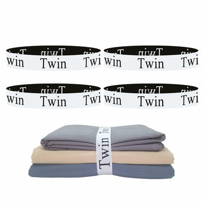 Yermivie 4 Pieces Bed Sheet Organizer Bands, Sheet Organizers and Storage Label