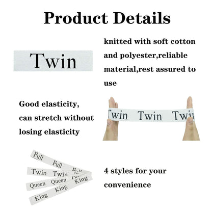 Yermivie 4 Pieces Bed Sheet Organizer Bands, Sheet Organizers and Storage Label
