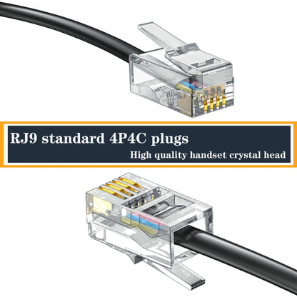 Ubramac RJ9 4P4C Telephone Handset Cord Coiled Wire 20 Pack 8ft/1.4ft