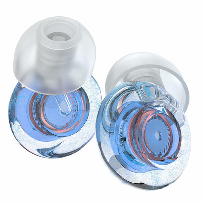 Reusable Silicone Ear Plugs 5 Pairs High Fidelity S/M/L 18-25dB Blue