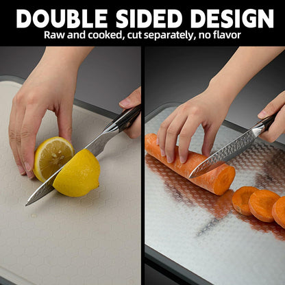 AOWBCGD Titanium Double Sided Stainless Steel Cutting Board 14x9.8