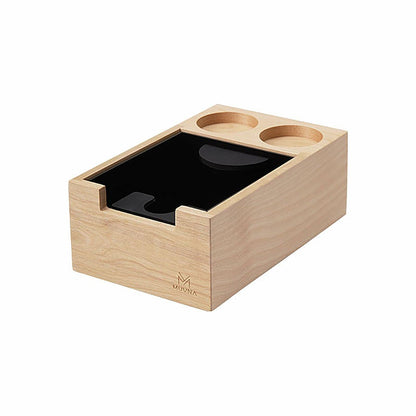 MUVNA Espresso Knock Box Wood Tamping Station Fits 51 54 58mm Tamper