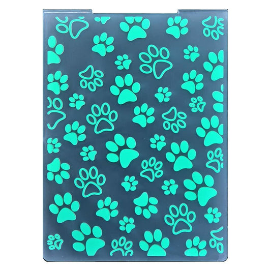 DDOUJOY 8pcs Embossing Folders Cat Paw Pineapple Tree Colorful Plastic