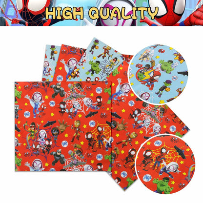 ZEZGERS 6PCS Spidey Wrapping Paper Red Blue Birthday Party Gift Wrap