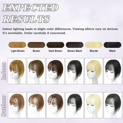 BUPPLER 360° 3D Hair Topper with Bangs for Thinning Hair 5x10 Brown Black