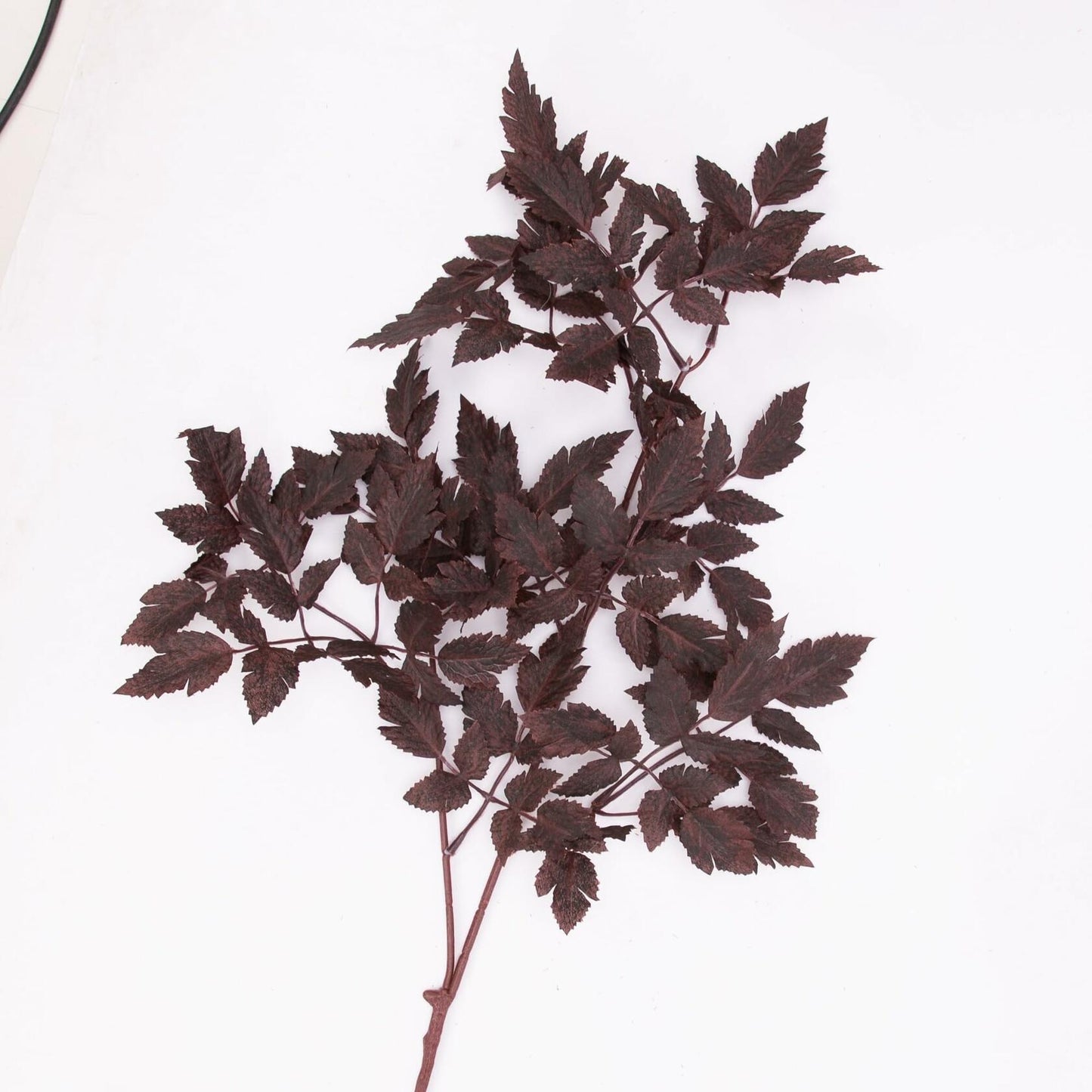 6pcs 30in Faux Cimicifuga Leaf Stems Fall Foliage Spray Plum Decor