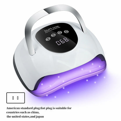220W LED UV Gel Nail Lamp 4 Timer Settings Professional Curing Light White