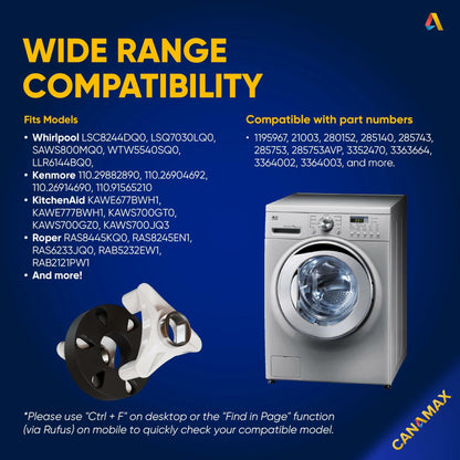 285753A Metal Motor Coupling Kit for Whirlpool Kenmore Washer 2 Pack