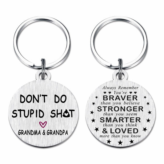 Viayen Teen Boys Valentines Day Gifts Keychain Love Grandpa and Grandma