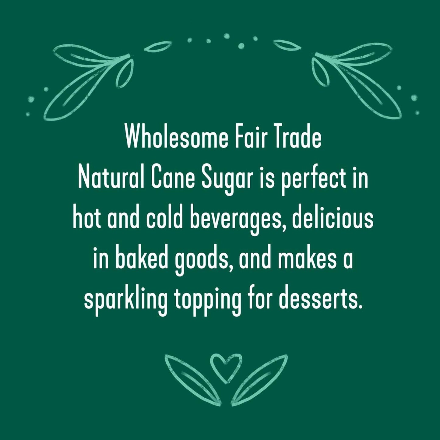Wholesome Sweeteners Unrefined Cane Sugar 24oz Fair Trade Non GMO Vegan
