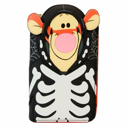 Loungefly Winnie The Pooh Skeleton Tigger Zip Wallet Black/Orange ONE SIZE