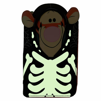 Loungefly Winnie The Pooh Skeleton Tigger Zip Wallet Black/Orange ONE SIZE