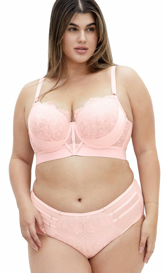 City Chic Alexis Contour Longline Bra Plus Size 38DD