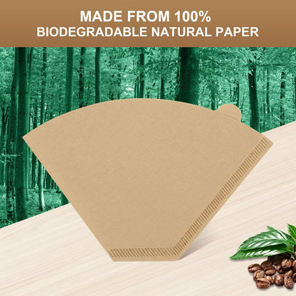 BRIKINTE #4 Cone Coffee Paper Filters for Ninja Coffee Maker 100 Pcs