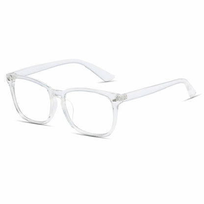 VEOFEMLEA Square Anti-Blue Light Glasses Transparent Frame Unisex