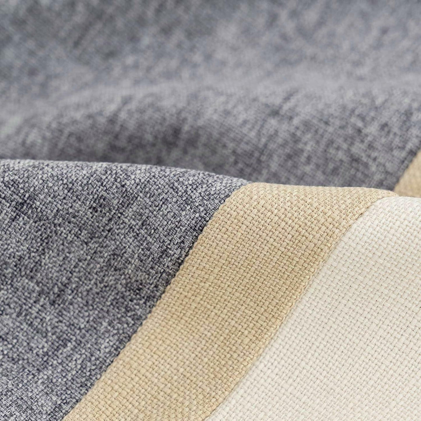 Yangest Patchwork Pillow Cover Luxury Cotton Linen Gray 24x24 Inch
