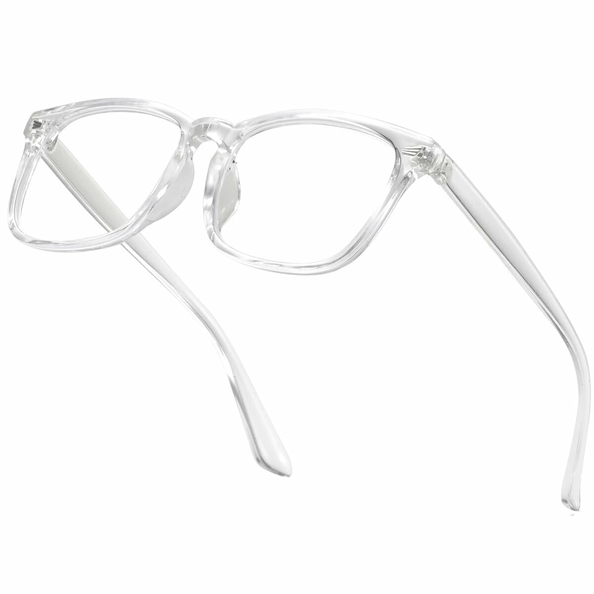 VEOFEMLEA Square Anti-Blue Light Glasses Transparent Frame Unisex