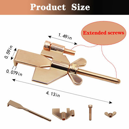 Fosdonge Portable Door Lock Security Stoppers Travel Rose Gold 3 Pack