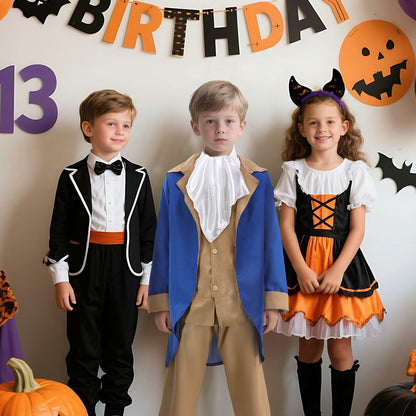 Lyxaof Kids Washington Costume 4PCS Colonial Boys Halloween Set