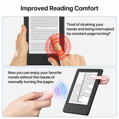Sycelu RF Remote Control Page Turner for Kindle Paperwhite Oasis Kobo Pink