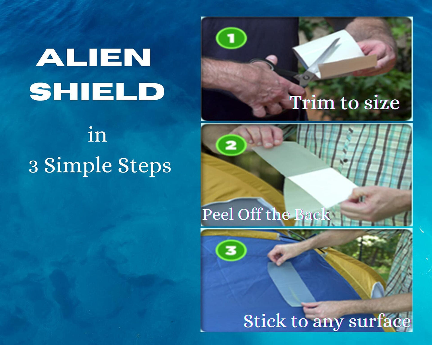 Alien Tape Waterproof Repair Tape 3 Rolls 15ft x 4in Transparent