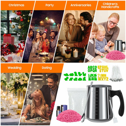 ZODELOW Soy Wax Candle Making Kit with Molds & Melter for Adults & Kids