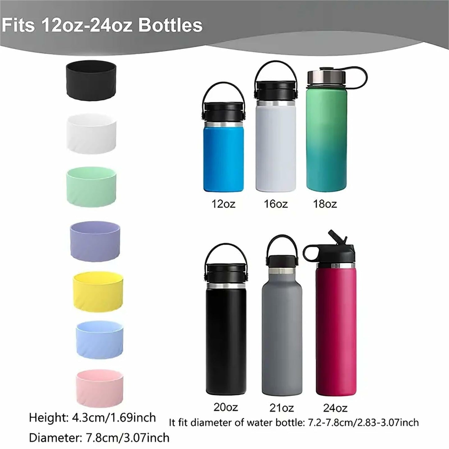 FoGooxr Silicone Tumbler Boot Water Bottle Bottom Protector Blue