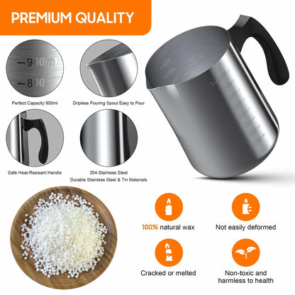ZODELOW Soy Wax Candle Making Kit with Molds & Melter for Adults & Kids