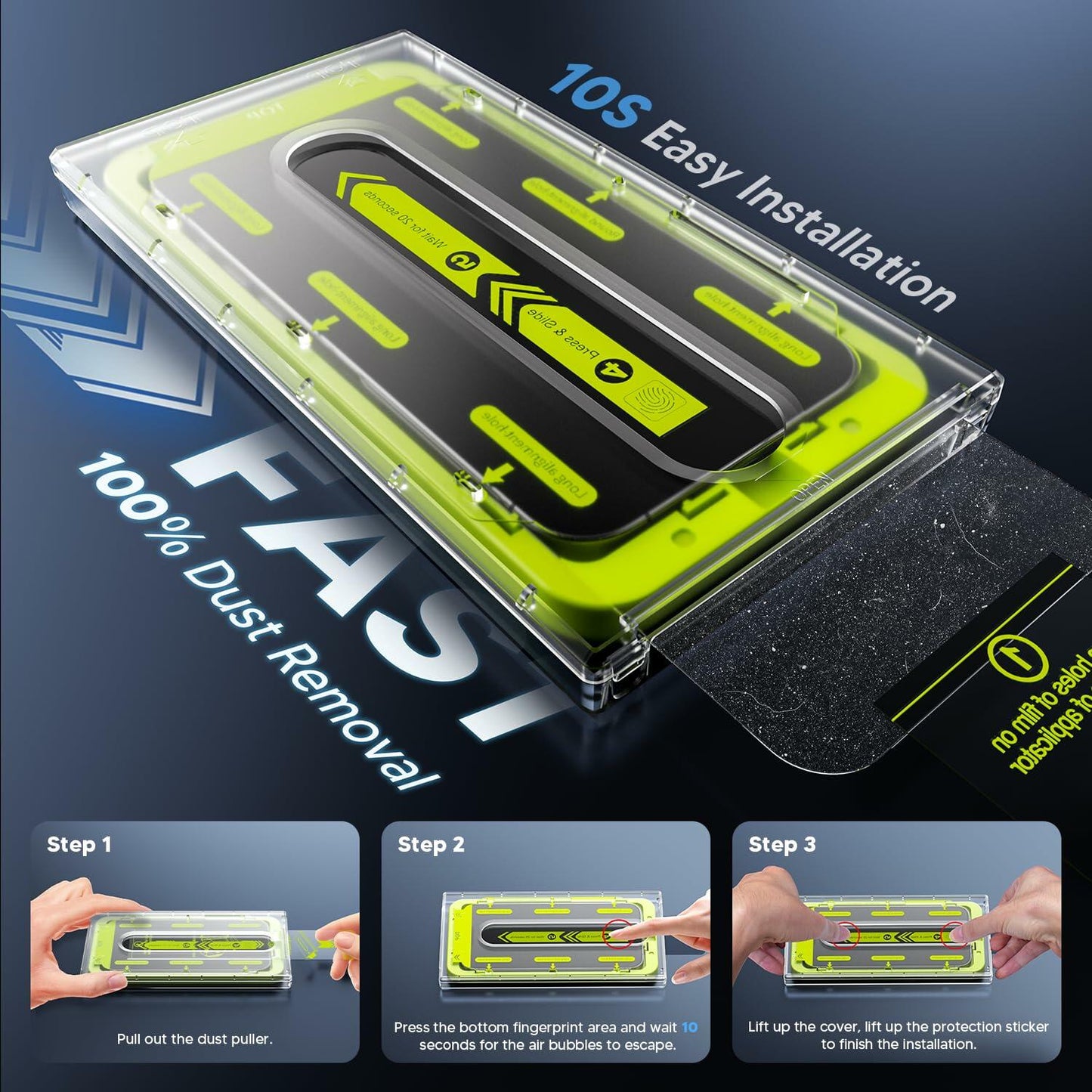 WSKEN iPhone 16 Pro Max Screen Protector 9H Tempered Glass HD 4 Pack Clear
