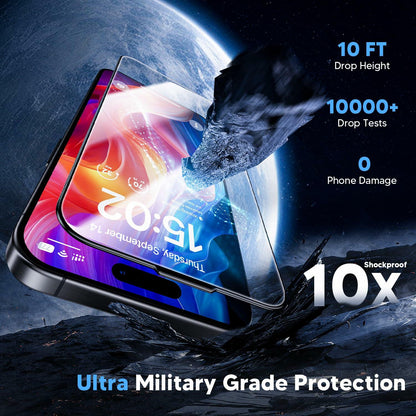WSKEN iPhone 16 Pro Max Screen Protector 9H Tempered Glass HD 4 Pack Clear