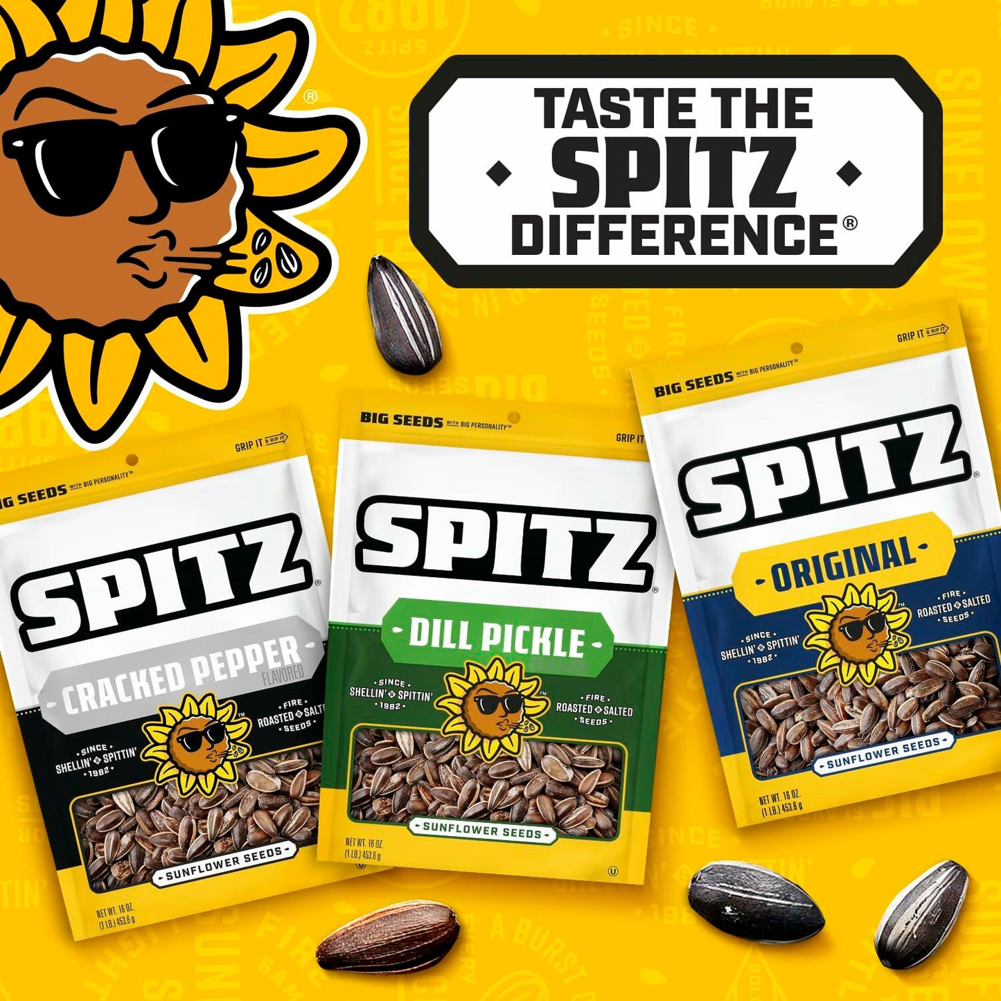 BestBy12/25 Spitz Pumpkin Seeds Cracked Pepper 4 Oz Snack Bag