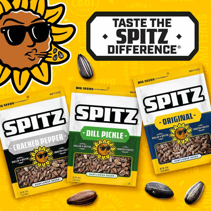 BestBy12/25 Spitz Pumpkin Seeds Cracked Pepper 4 Oz Snack Bag