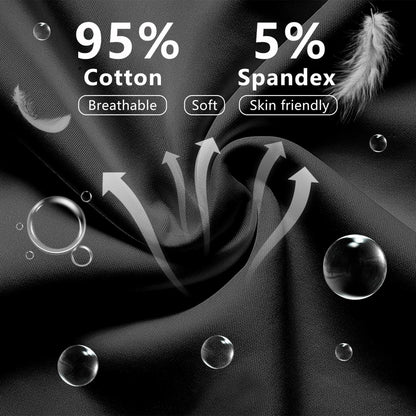 CAILECOTTON Womens Cotton Boxer Briefs Seamless Full Coverage Black 1 Pack S