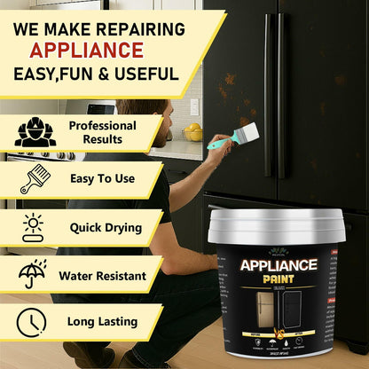 Meuvcol Appliance Epoxy Paint Black 17.6 Fl oz Rust Preventative Coating