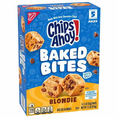 BestBy01/26 Chips Ahoy Baked Bites Blondie Vanilla 5x1.5oz Snack Packs