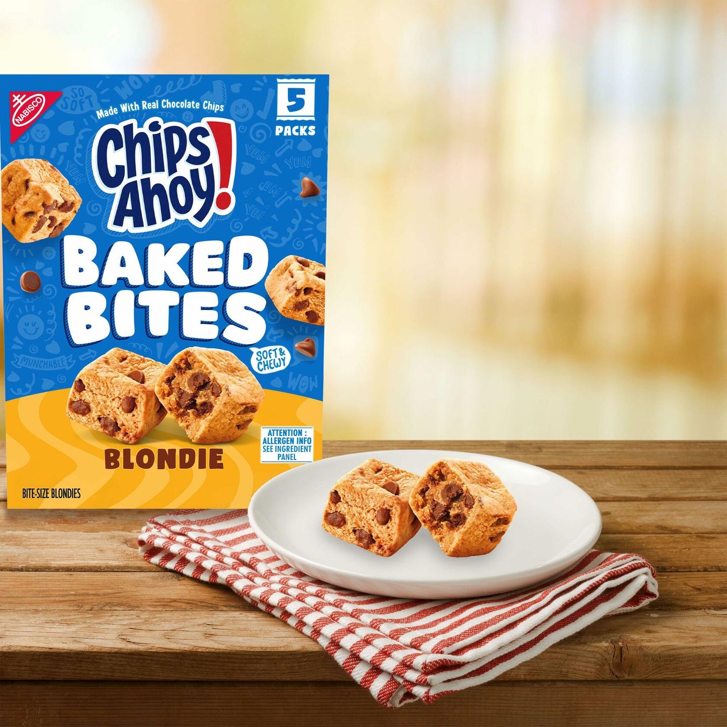 BestBy01/26 Chips Ahoy Baked Bites Blondie Vanilla 5x1.5oz Snack Packs