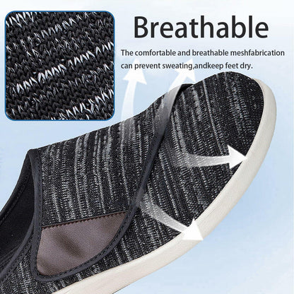 Yeeteepot Diabetic Orthopedic Adjustable Width Slippers Dark Grey Size 10 Women