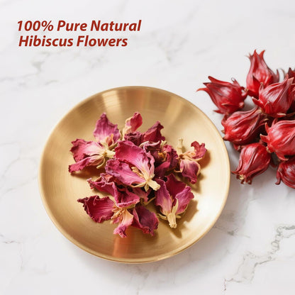 Yetypy Pure Natural Hibiscus Tea Bags 50 Count Caffeine-Free Antioxidants