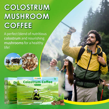 Mutsweet Colostrum Coffee 10 Mushroom Blend Immune Support 15 Servings