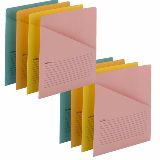Smead Organized Up Notes Slash File Jacket Letter Size Assorted Colors 24 Pack