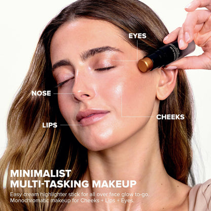 Nudestix Nudies Glow Highlighter Stick Multi-Use Cream Ice Ice Baby 0.24oz