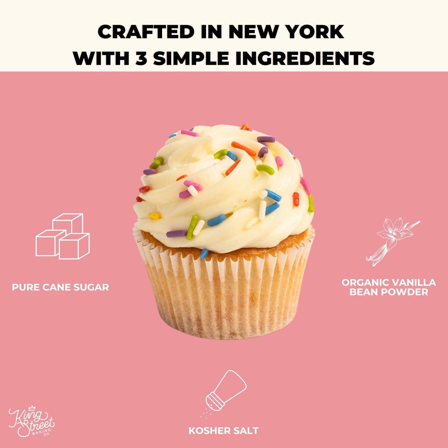 BestBy12/25 King Street Baking Co Vanilla Frosting Mix Organic 1 Pack