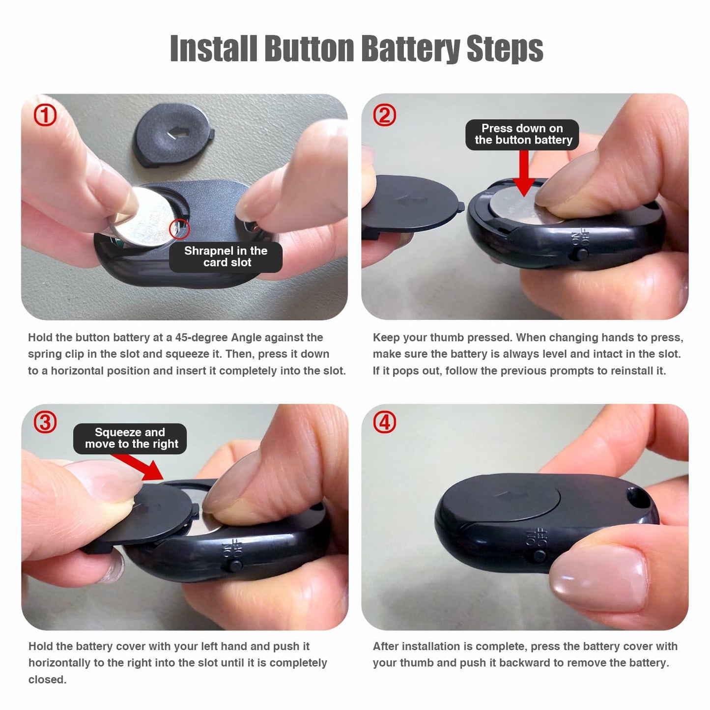 ASHUTB Bluetooth 5.0 Remote Shutter Wireless Selfie Button Blue