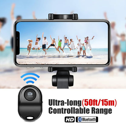 ASHUTB Bluetooth 5.0 Remote Shutter Wireless Selfie Button Blue