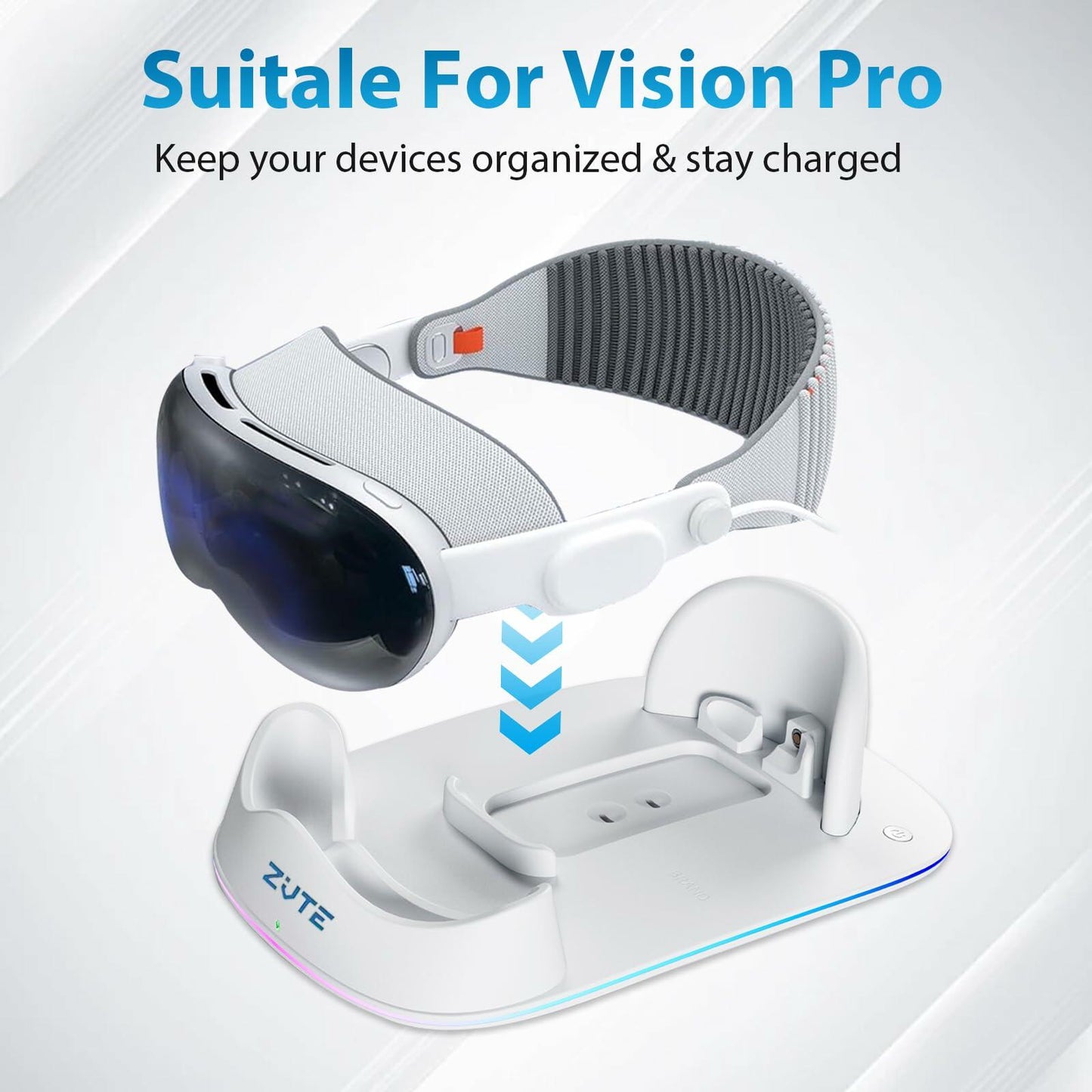 ZVTE Apple Vision Pro Magnetic Charging Dock Stand White Plastic/Metal