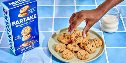 BestBy12/25 Partake Crunchy Chocolate Chip Cookies 5.5oz 4 Boxes Vegan GF