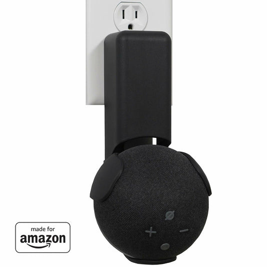 ECHOGEAR Made For Amazon Outlet Hanger for Echo Dot 4th Gen Black
